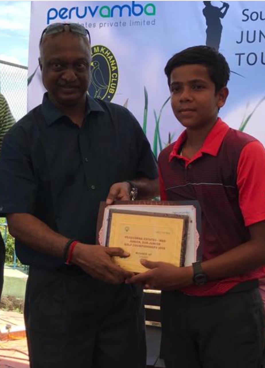 Shreyas has a second place finish at the South Zone Junior Golf Championship
