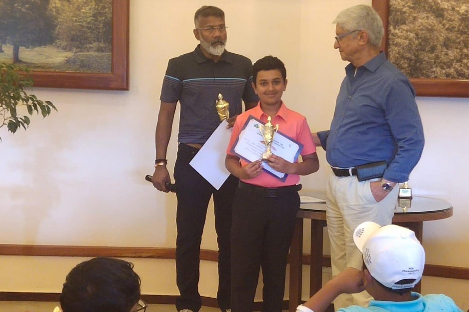 Shayaan finishes 3rd place at the South Zone Junior Golf Championship