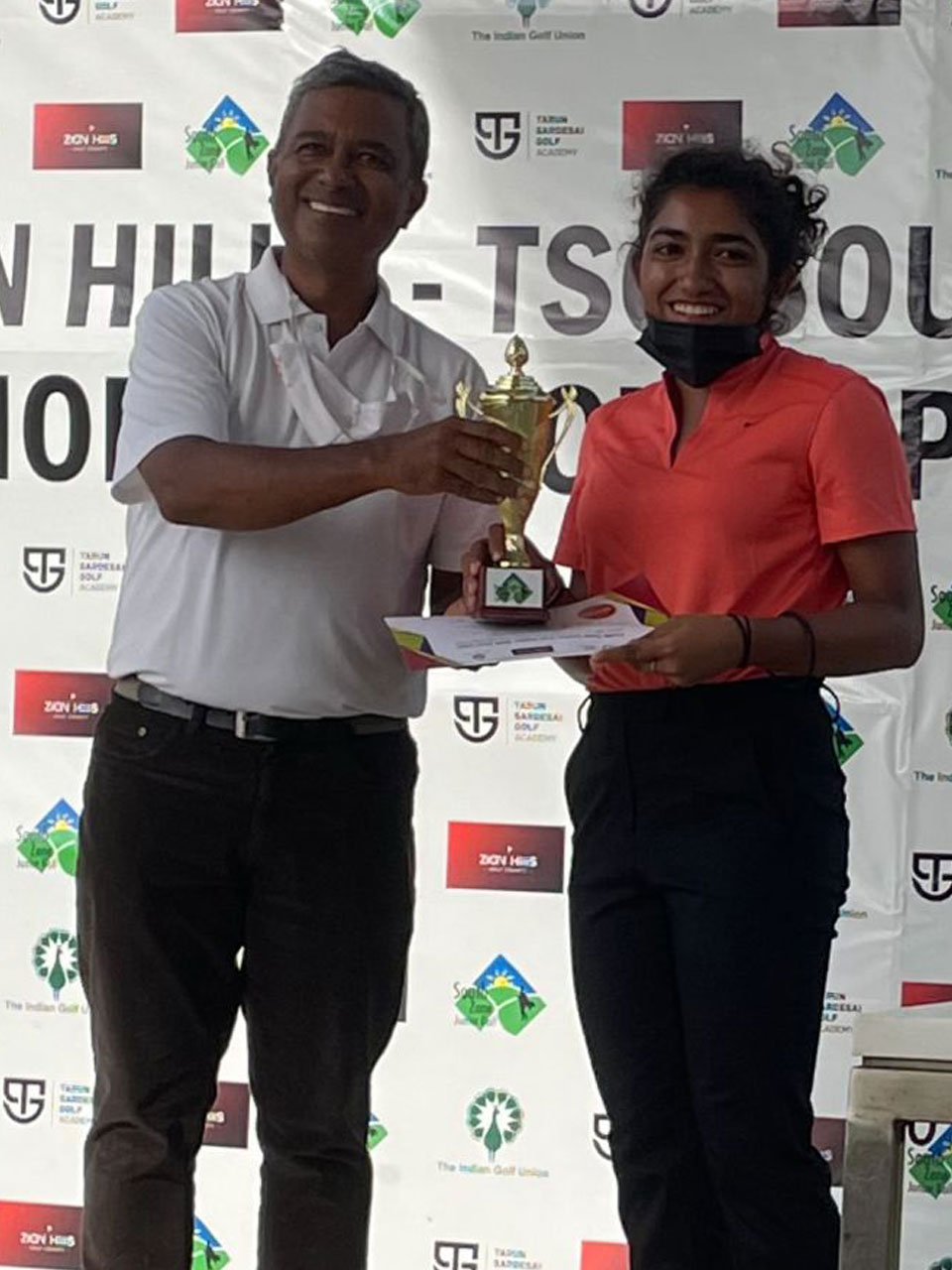 Snigdha Goswami wins in Category A Girls at the Zion Hills