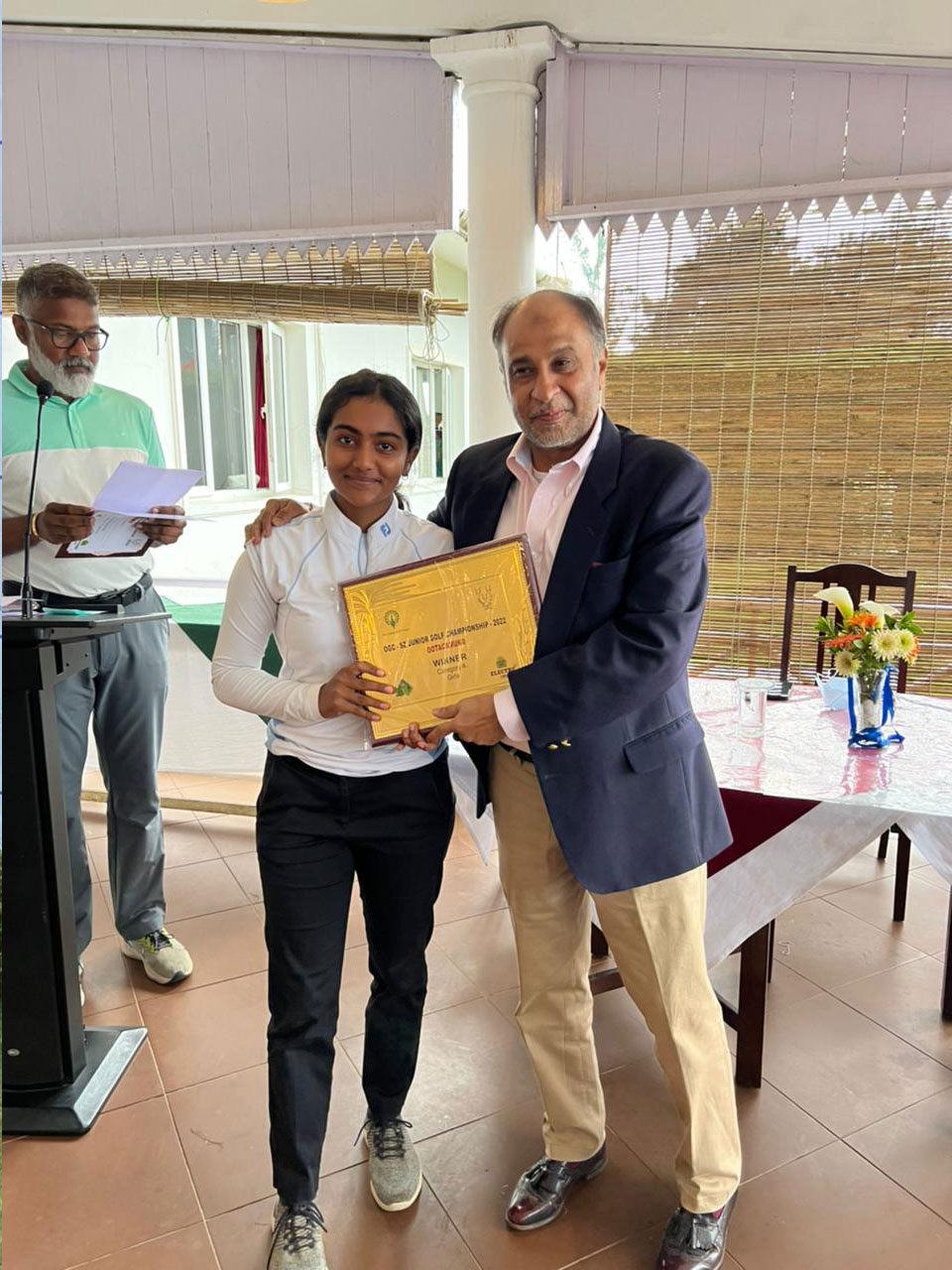 Ananthi Vivek won in A category girls division at the SZ Junior Golf Championship