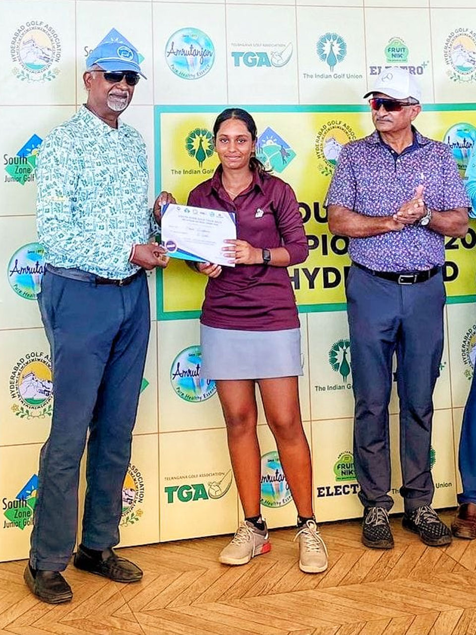 Manvi Singhania finished 2nd in Category B Girls at the HGA South Zone Junior Golf Championship