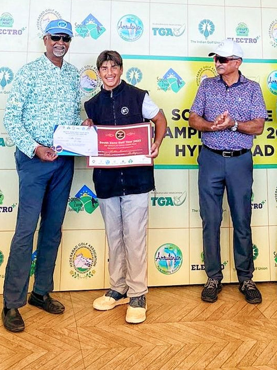 Sushir Kumar wins the Category B Boys at the HGA South Zone Junior Golf Championship