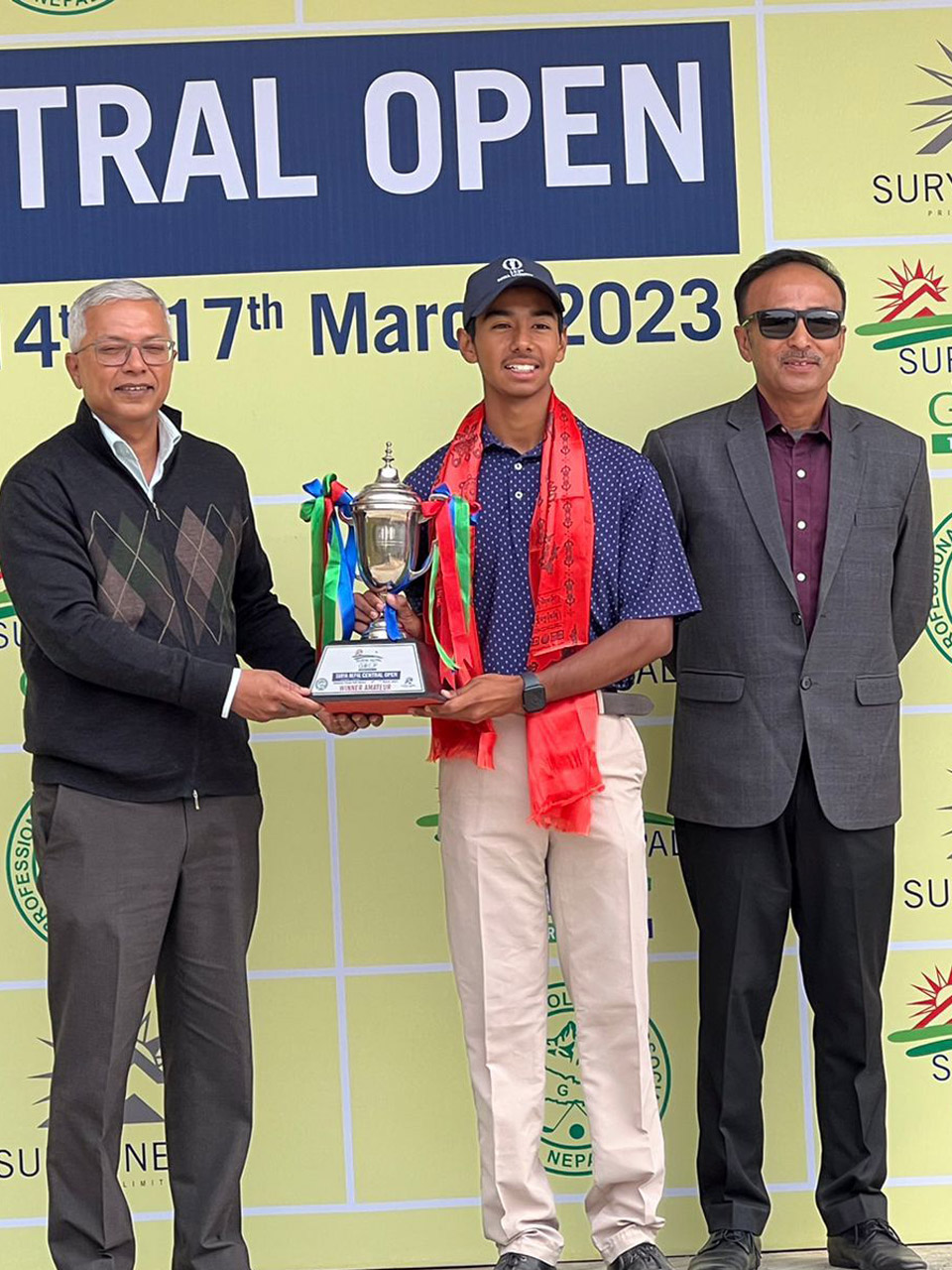 Sadbhav Acharya wins the Amateur Section at Surya Nepal Central Open