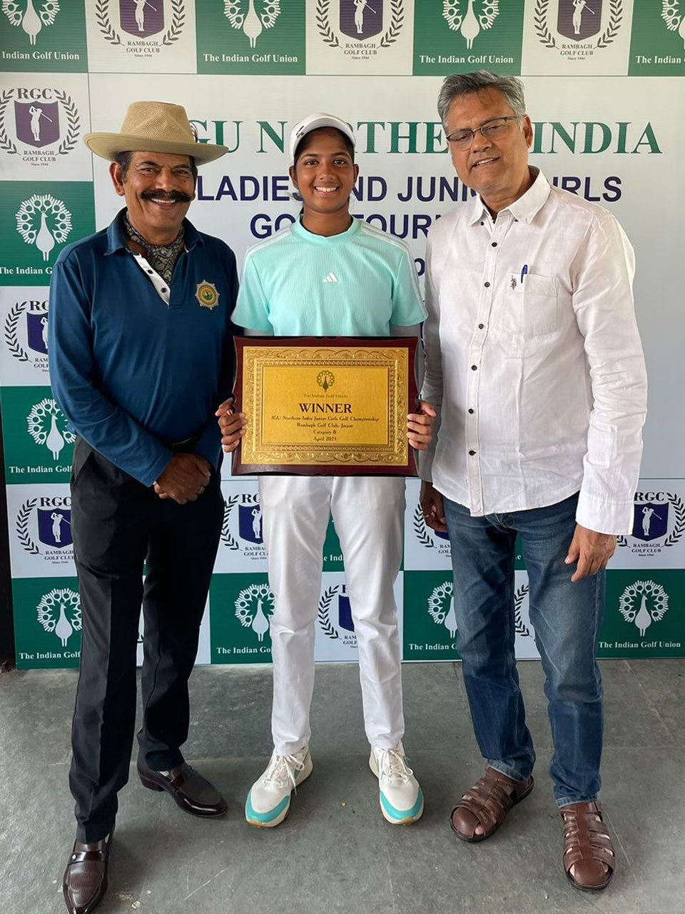 Kaya Daluwatte wins the Northern India Junior Girls Championship in Category B