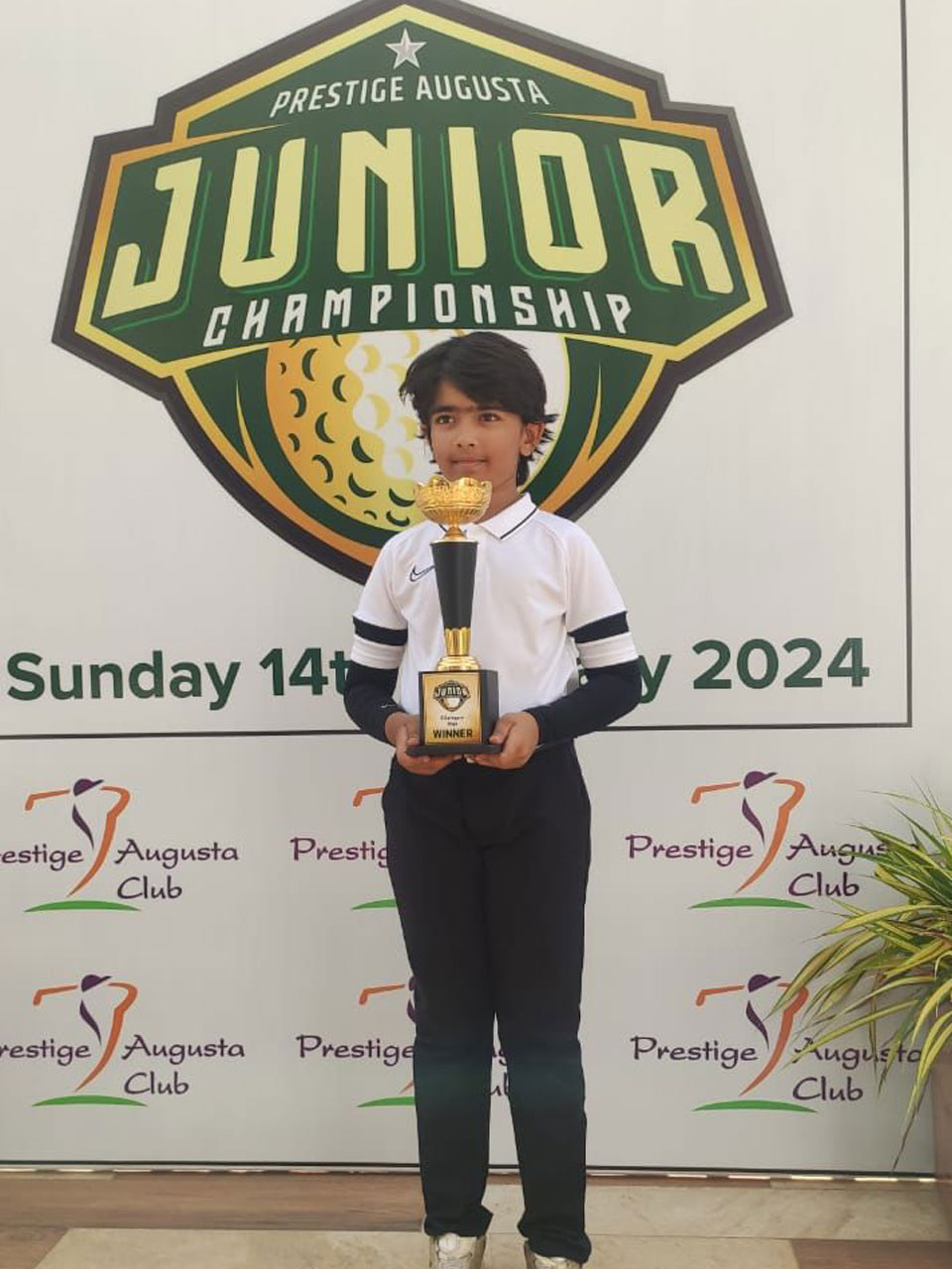 Ryan Advik wins The Prestige Augusta Junior Championship at Prestige Augusta Golf Course in Bangalore. He scored of 7 overpar.
