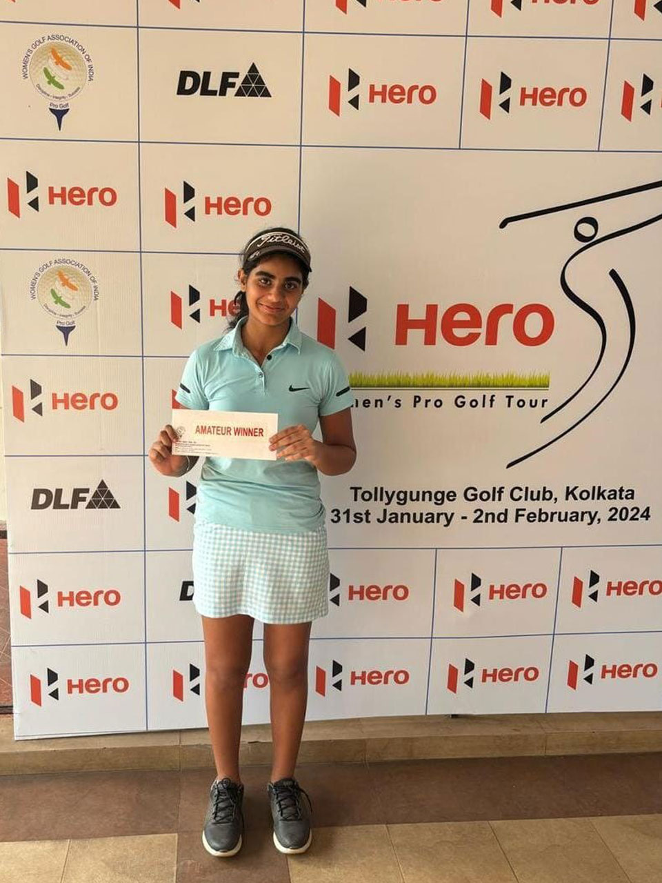 Anahat Bindra finished 5th in Women's Professional event held at The Tollygunge Club in Kolkata. She scored 73,71 and 72.