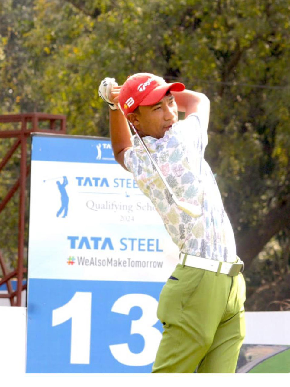 Subash Tamang finished 2nd at the PGTI Qualifiers 2024. He shot 13 underpar. He is now a professional golfer representing Nepal and TSG.
