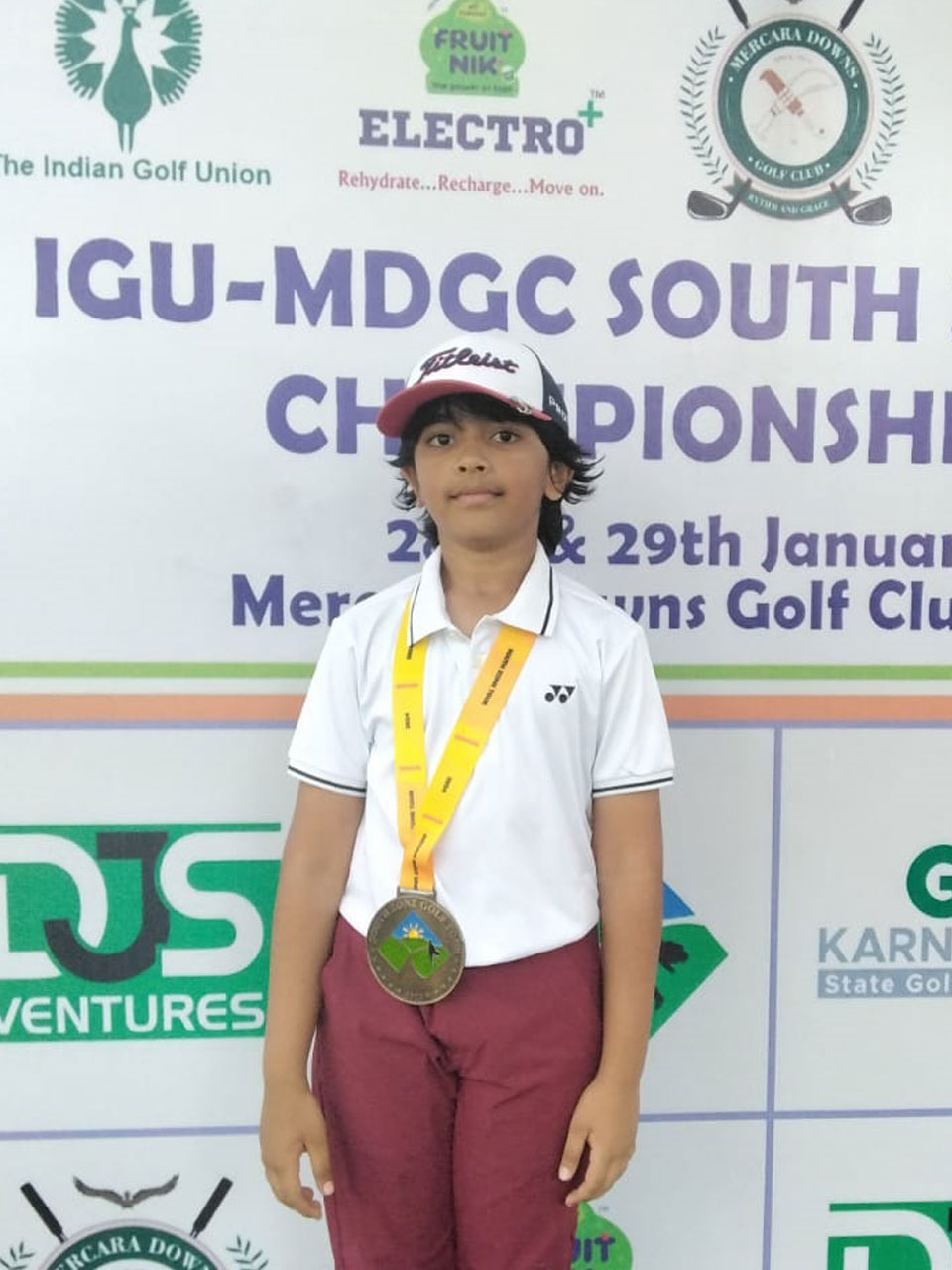 Ryan Advik  wins Category 'E' Boys at IGU-Mercara Downs Golf Course South Zone Golf Championship held in Madekeri Coorg. 