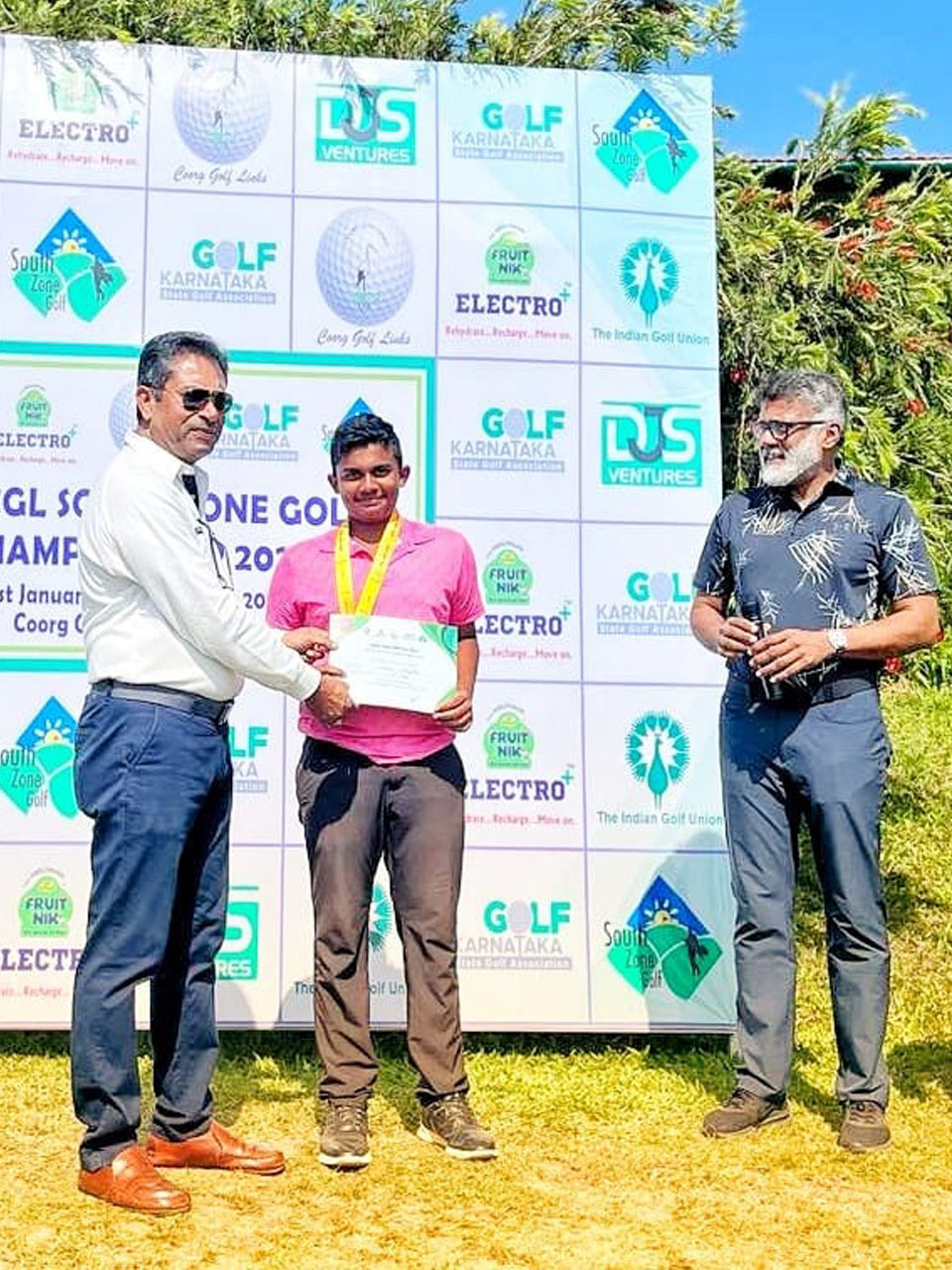 Vivaan Ubhayakar wins Category 'B' Boys at IGU Coorg Golf Links South Zone Golf Championship held in Virajpeth Coorg.