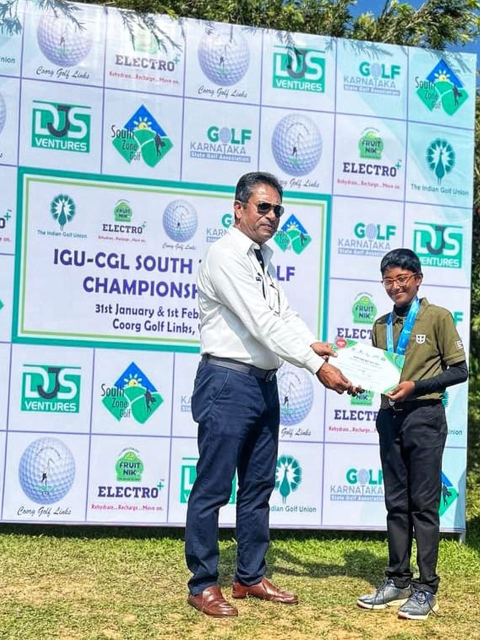 Nilofer Sivamoorthy finishes as Runner Up in Category 'B' Boys at IGU Coorg Golf Links