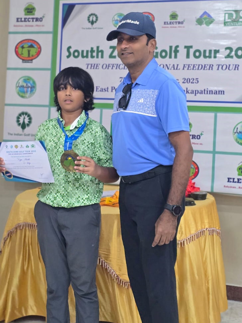 Ryan Advik finished runner-up in 'D' Category at the EPGC – South Zone Golf Championship 2025 held at East Point Golf Club, Vizag.