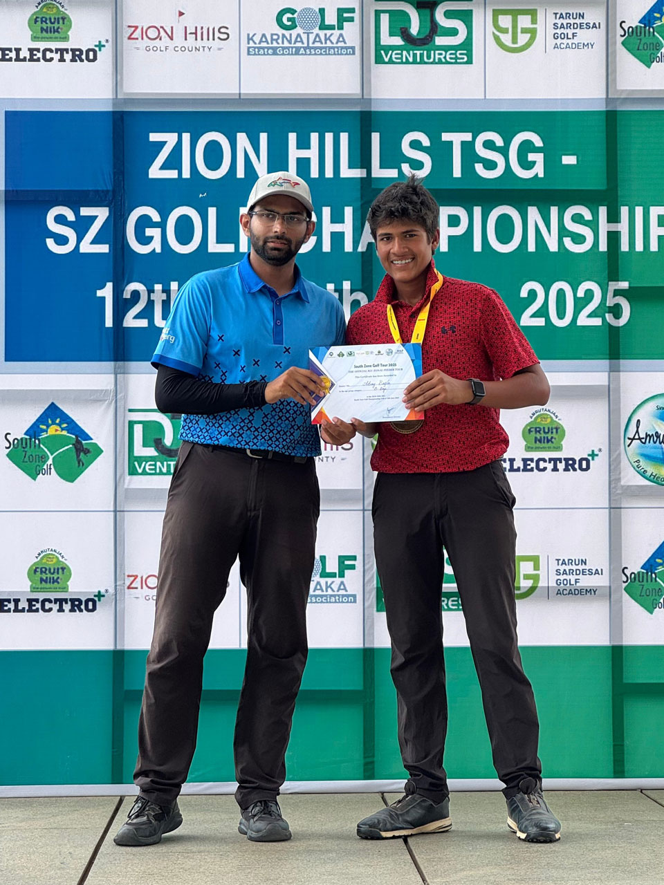 Advay Bagla 'B' Boys Category at the  Zion Hills TSG South Zone Golf Championship held at Zion Hills Golf County
