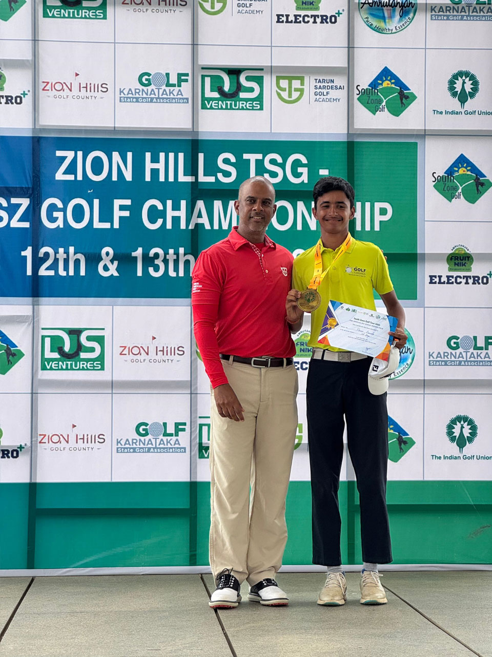 Prince Bainsla 'A' Boys Category at the  Zion Hills TSG South Zone Golf Championship held at Zion Hills Golf County